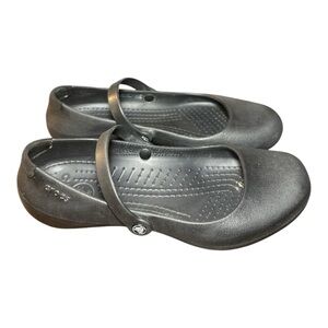 Crocs women’s Black Mary Jane Flats size w6